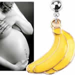 バナナ妊婦用へそピアス 14G