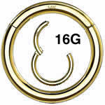 14金イエローゴールド・セグメントクリッカー 16G