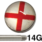 イングランド国旗ネジ式ディスクキャッチ 14G