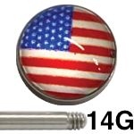 アメリカ国旗ネジ式ディスクキャッチ 14G