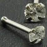 ダイヤモンド（SI/2.5mm）ノーズボーン鼻ピアス 20G