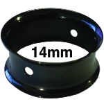 ブラックトランスバースロブアイレット ボディピアス 14mm