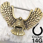 大鷲クリッカー ニップルピアス 14G