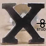 アルファベット「X」 スタッドピアス