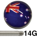 オーストラリア国旗ネジ式ディスクキャッチ 14G