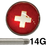 スイス国旗ネジ式ディスクキャッチ 14G